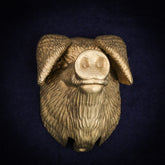 Gloucestershire Old Spot interchangeable door knocker head in cast aluminium bronze