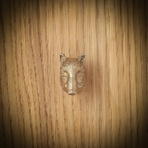 Boar Brass Drawer Handle