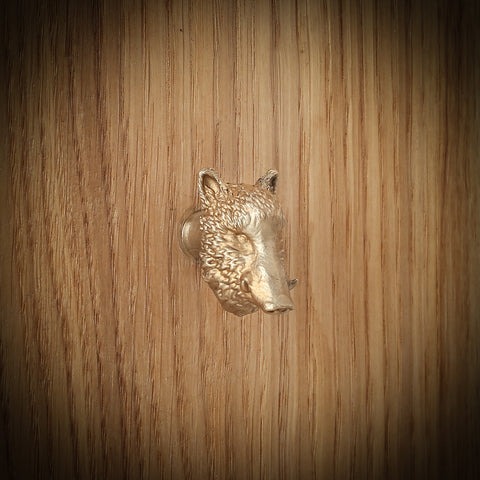 Boar Brass Drawer Handle