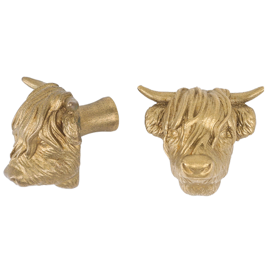 Highland Cow Brass Handle - Artisan Cabinet/Drawer Pull and Knob