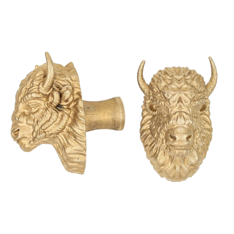 Bison (European) Brass Drawer Handle