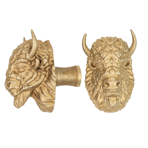 Bison (American) Brass Drawer Handle
