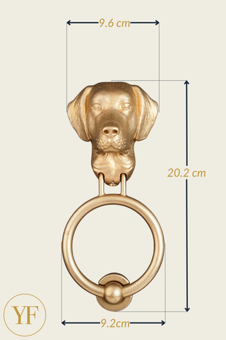 Labrador Brass Door Knocker