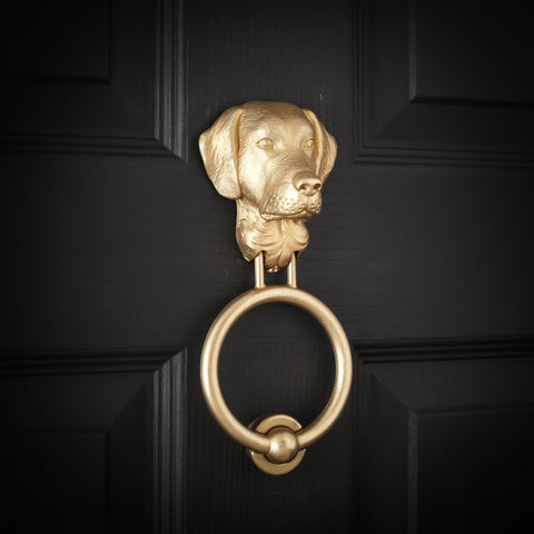 Labrador Brass Door Knocker