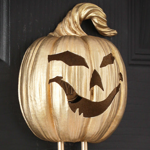 Laughing Jack-o’-Lantern Brass Door Knocker