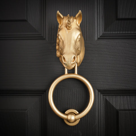Magical Unicorn Brass Door Knocker