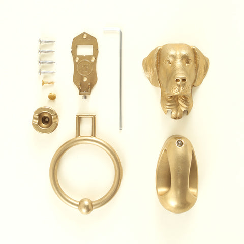 Labrador Brass Door Knocker