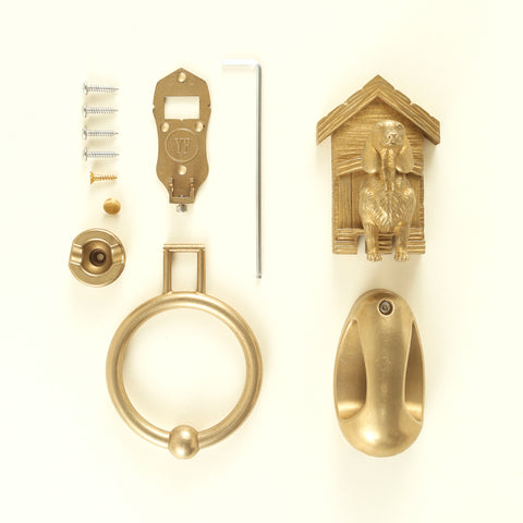 Short-Haired Dachshund Kennel Brass Door Knocker