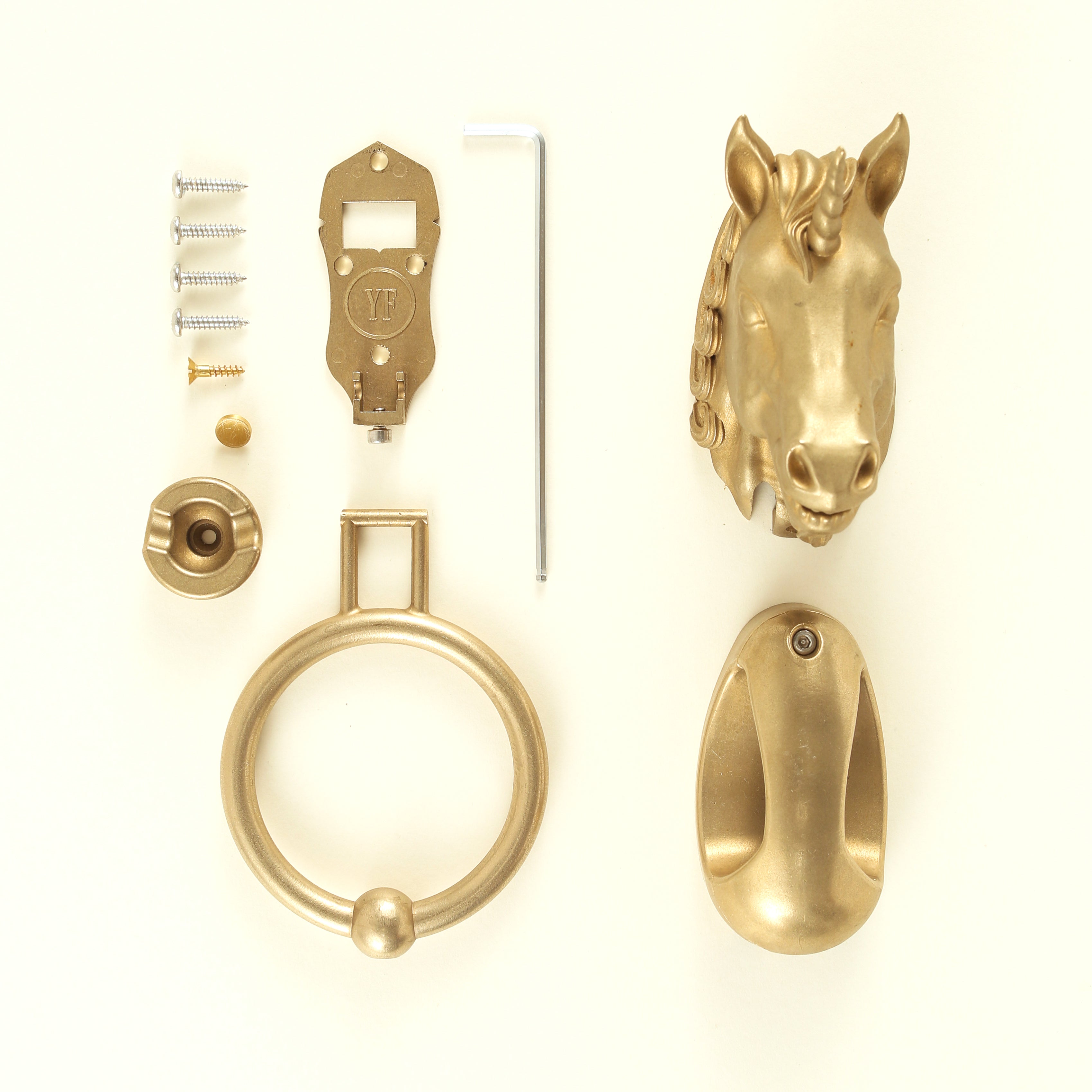 Scottish Unicorn Brass Door Knocker