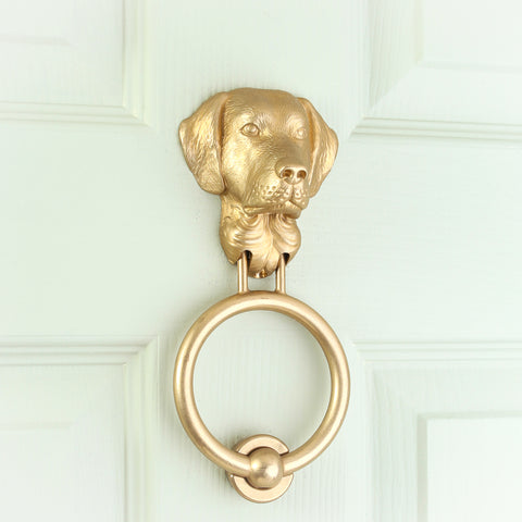 Labrador Brass Door Knocker