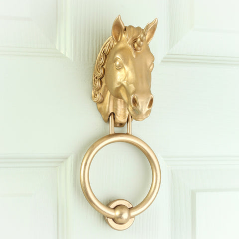 Magical Unicorn Brass Door Knocker