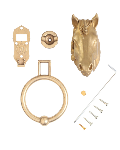 Scottish Unicorn Brass Door Knocker