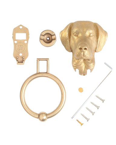 Labrador Brass Door Knocker