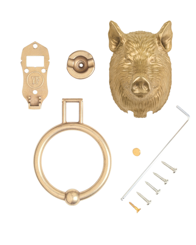 Yorkshire Pig Brass Door Knocker