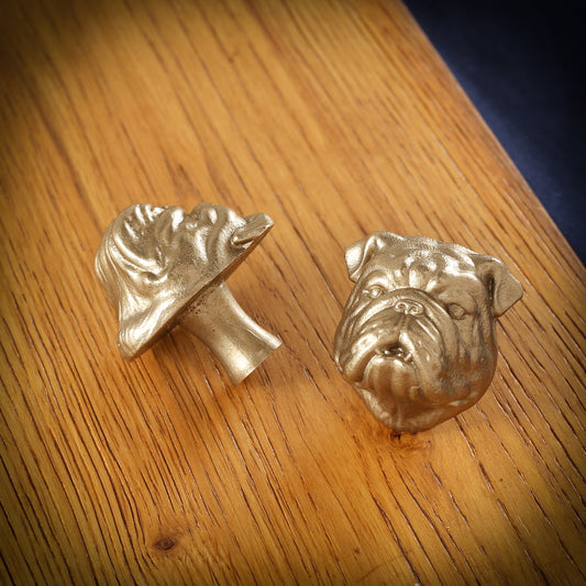 British Bulldog Brass Drawer Handle