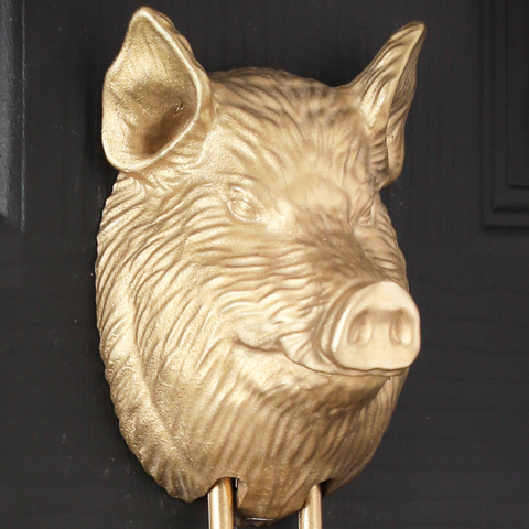 Yorkshire Pig Brass Door Knocker