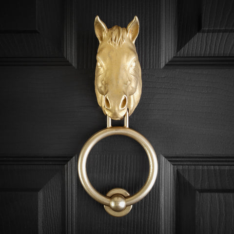 Horse Head Brass Door Knocker
