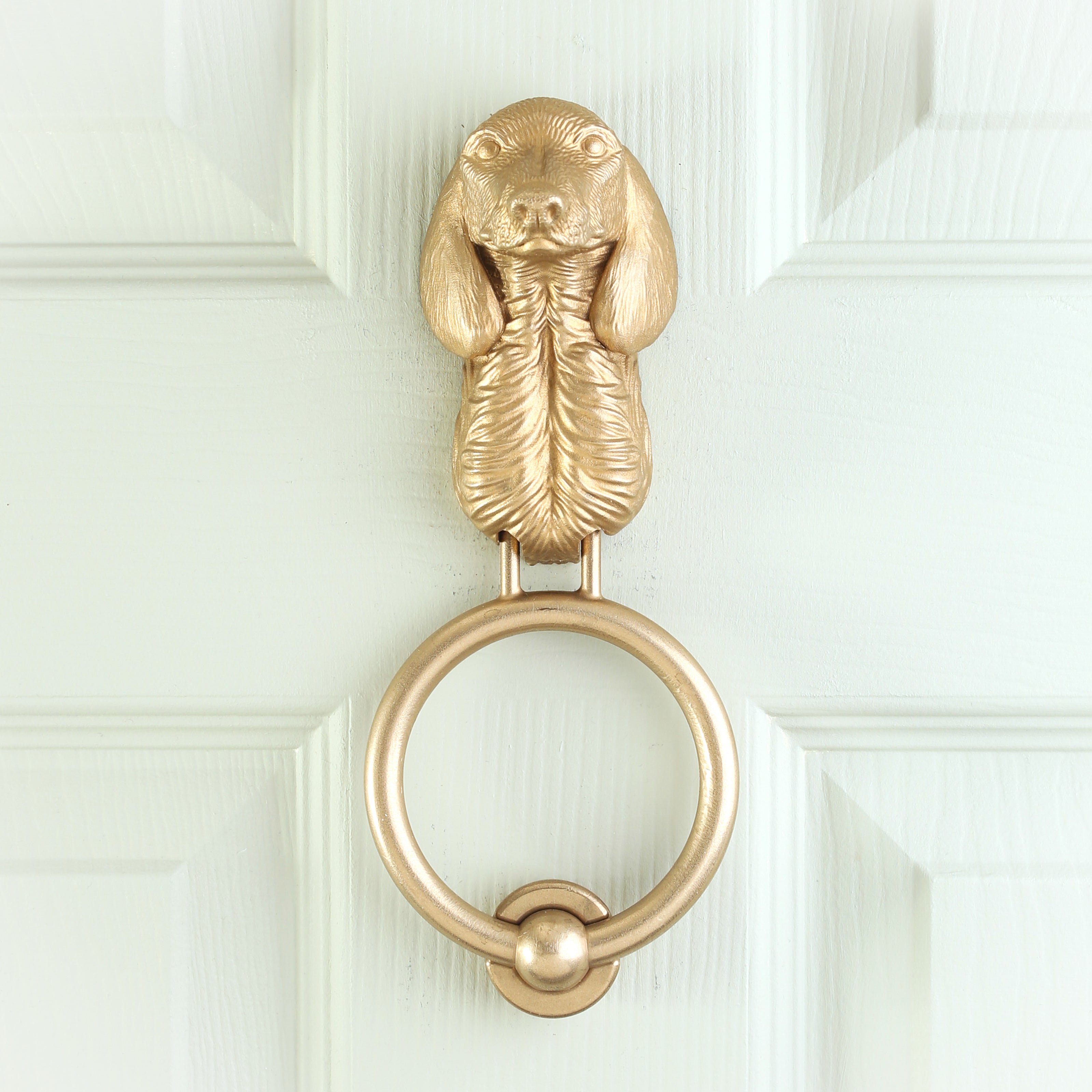 Short-Haired Dachshund Head Brass Door Knocker