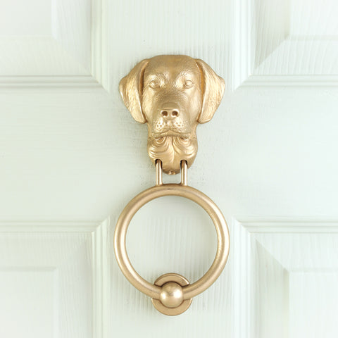 Labrador Brass Door Knocker