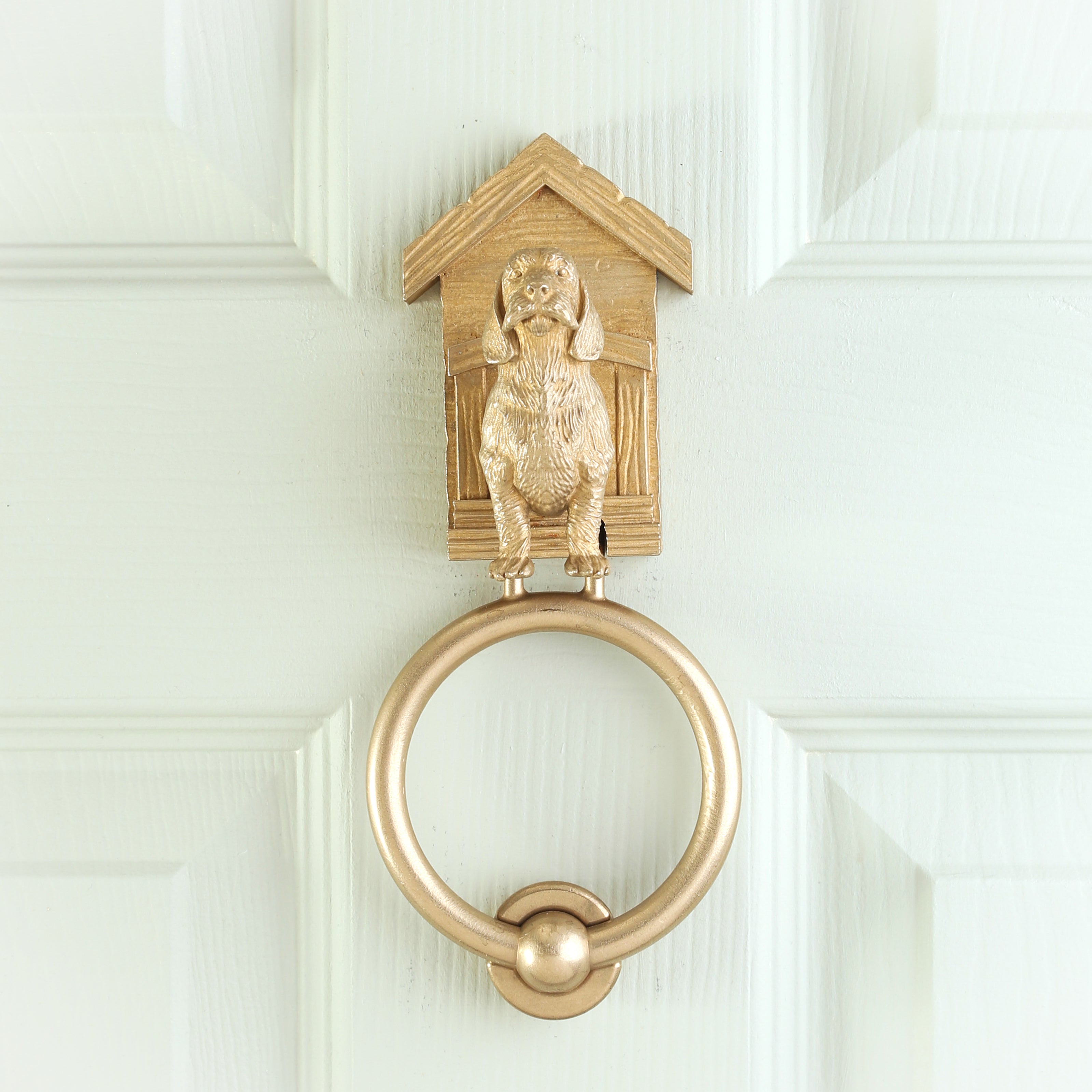 Long-Haired Dachshund Kennel Brass Door Knocker