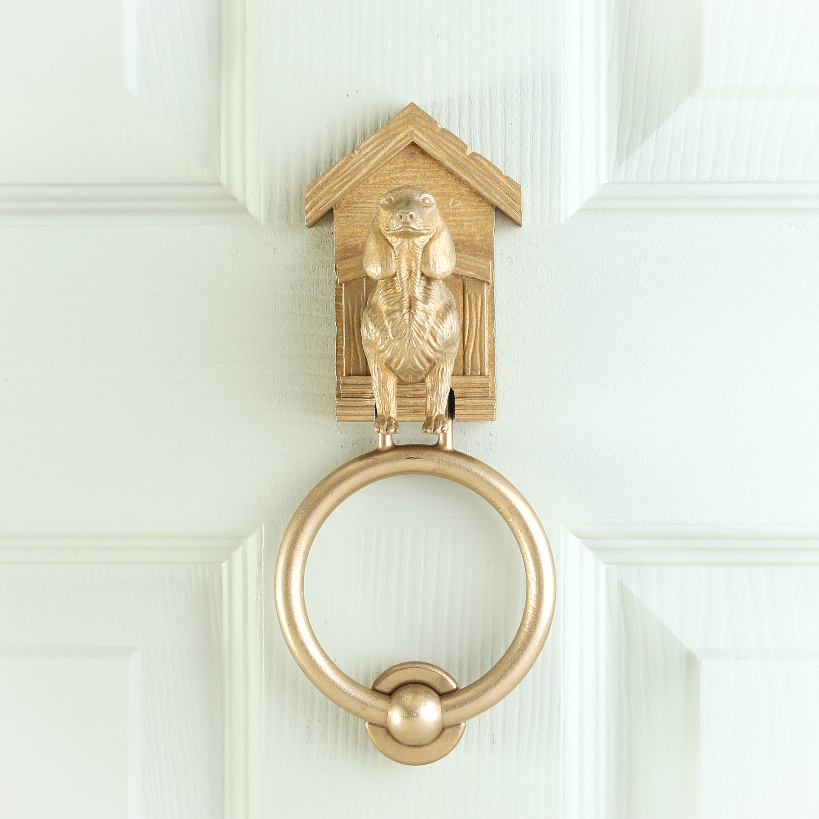 Short-Haired Dachshund Kennel Brass Door Knocker