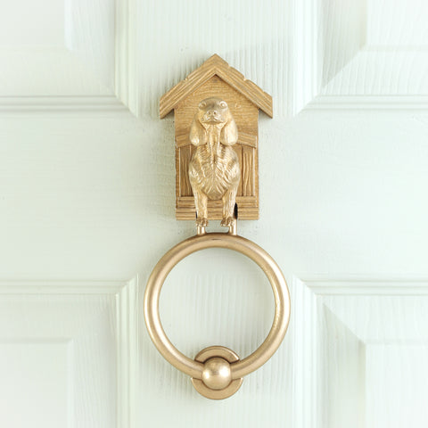 Short-Haired Dachshund Kennel Brass Door Knocker