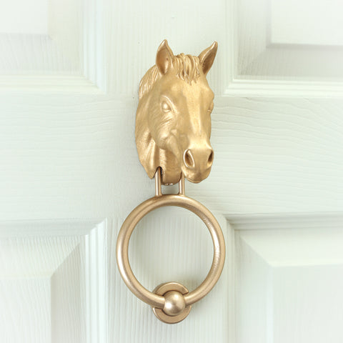 Horse Head Brass Door Knocker