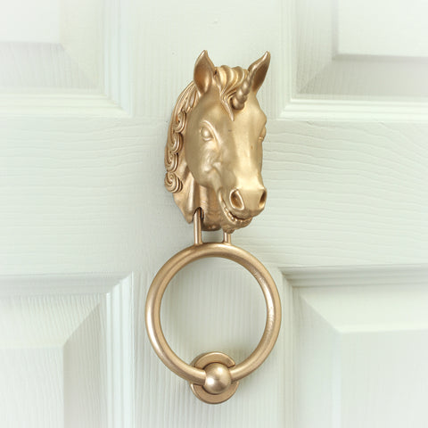 Scottish Unicorn Brass Door Knocker
