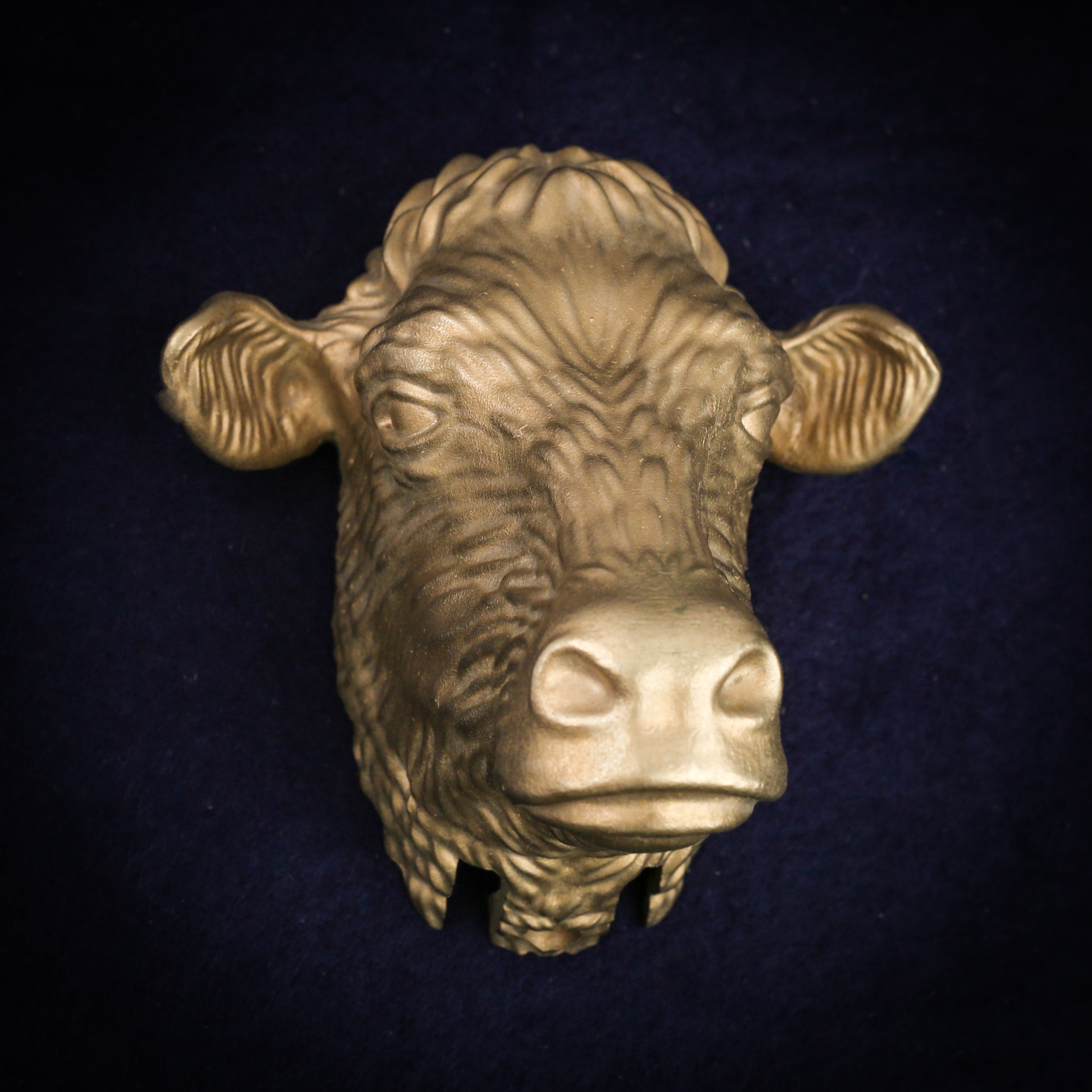 Dairy Cow interchangeable door knocker head in cast aluminium bronze